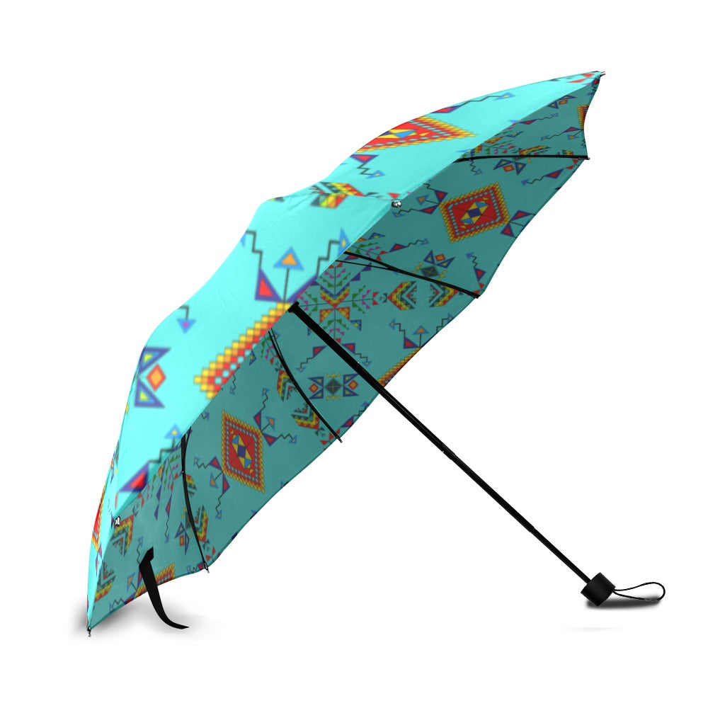 Buffalo Jump Turquoise Foldable Umbrella