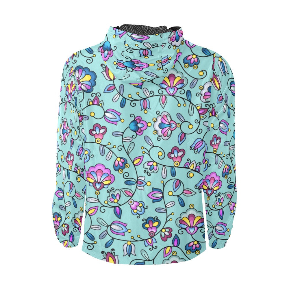 Autumn Bundle Blessing Turquoise Men's Windbreaker