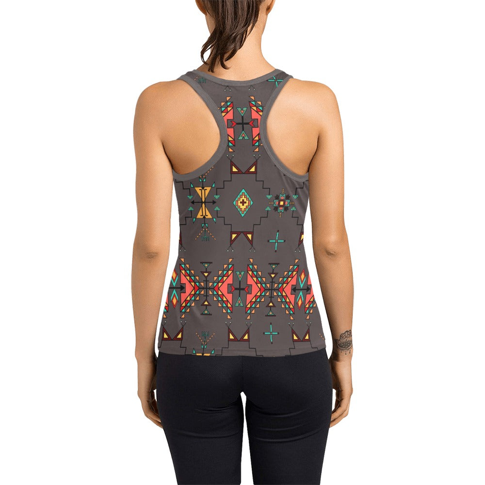 Thunder Flight Gray Women's Racerback Tank Top