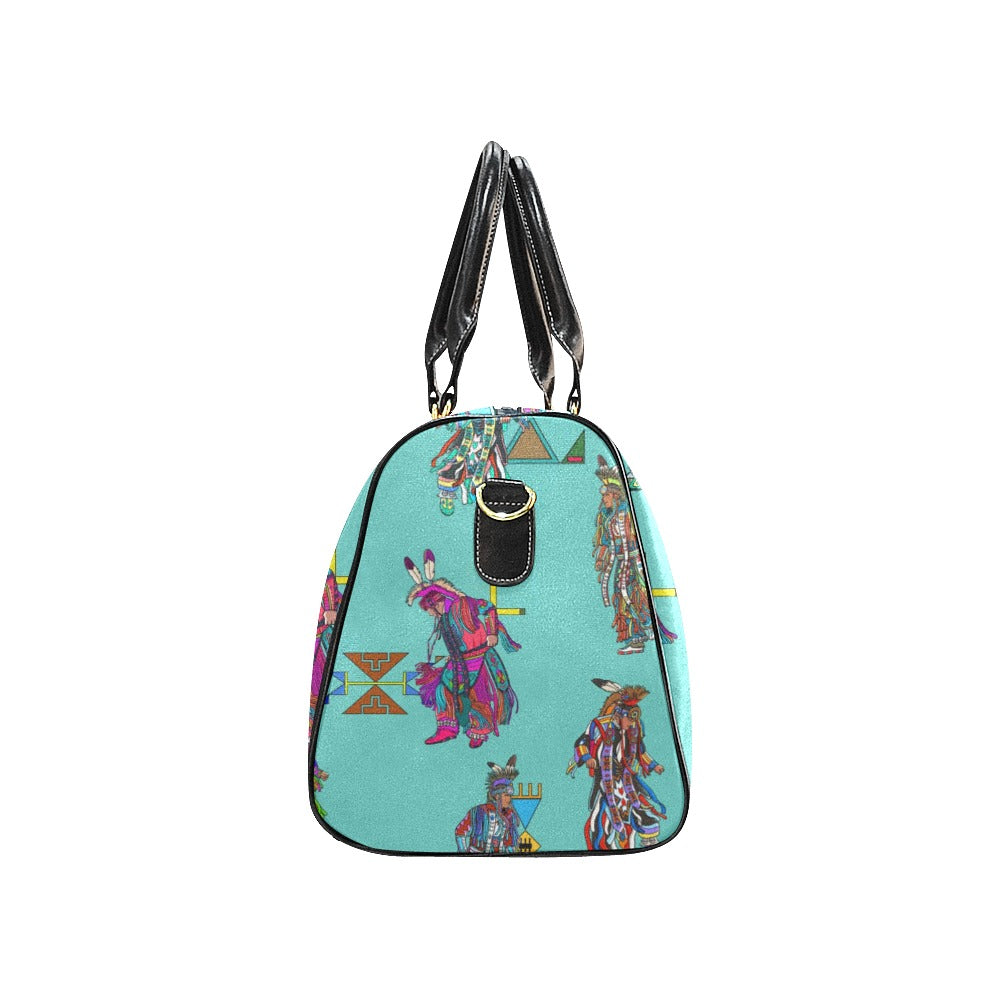 Men's Grass Dancers Eggshell Blue Small Travel Bag