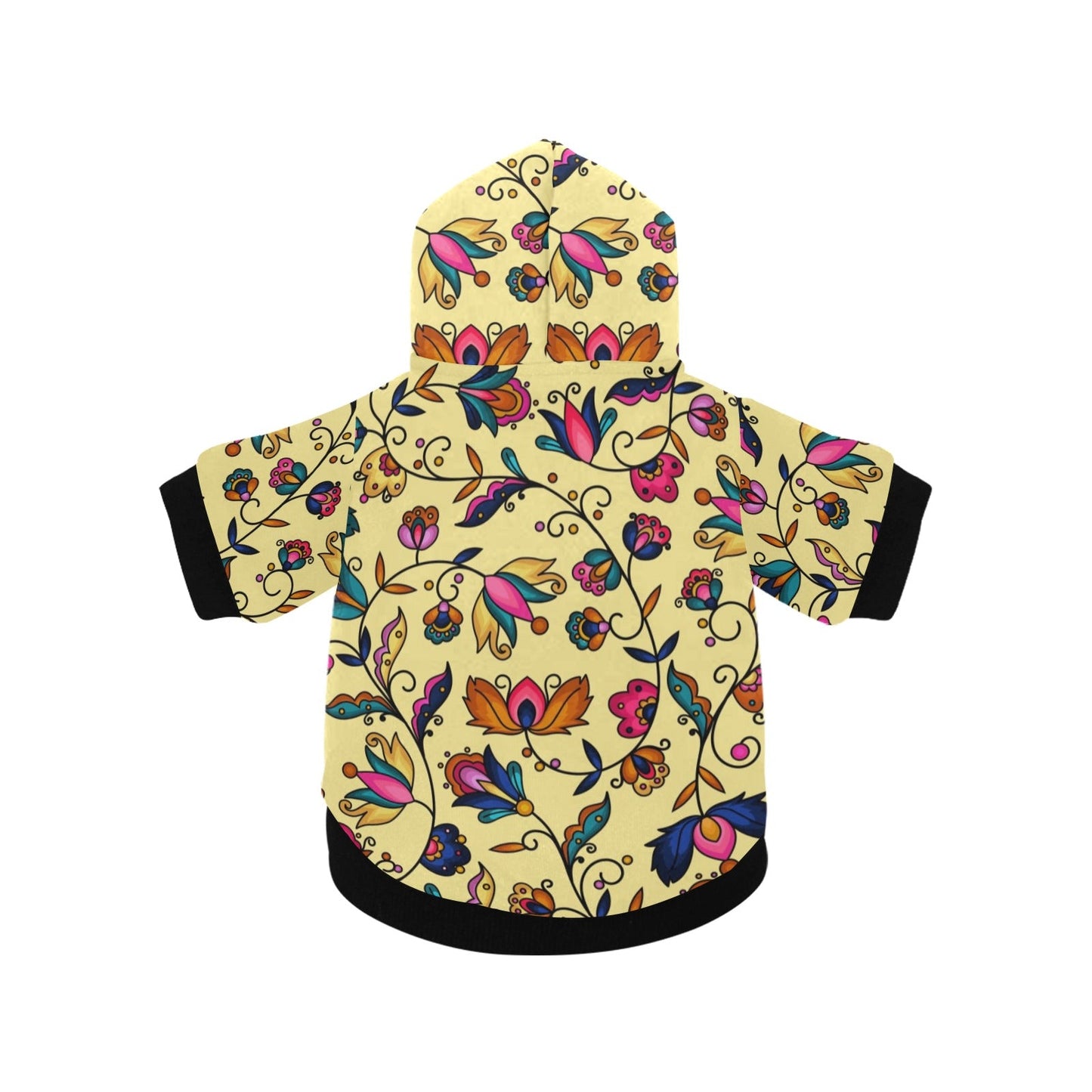 Copper Prairie Petals Yellow Pet Dog Hoodie