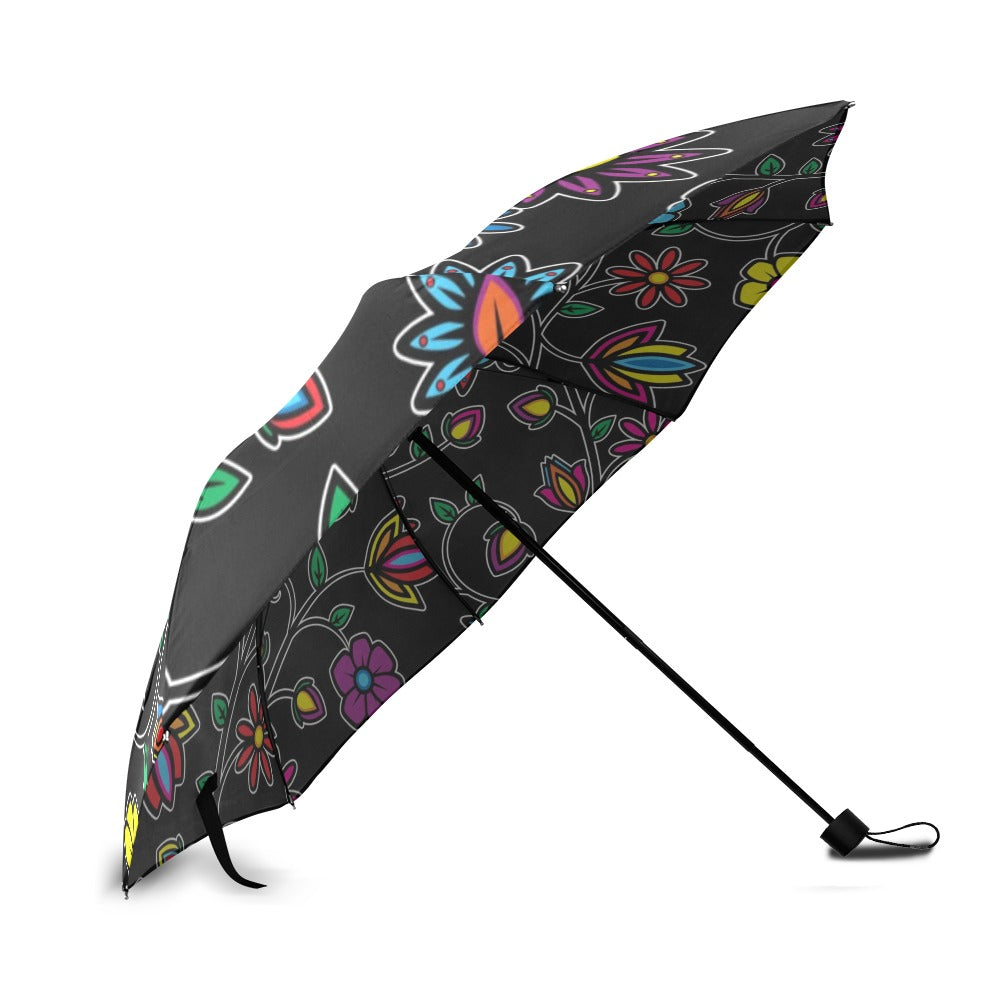 Nature_s Nexus Black Foldable Umbrella