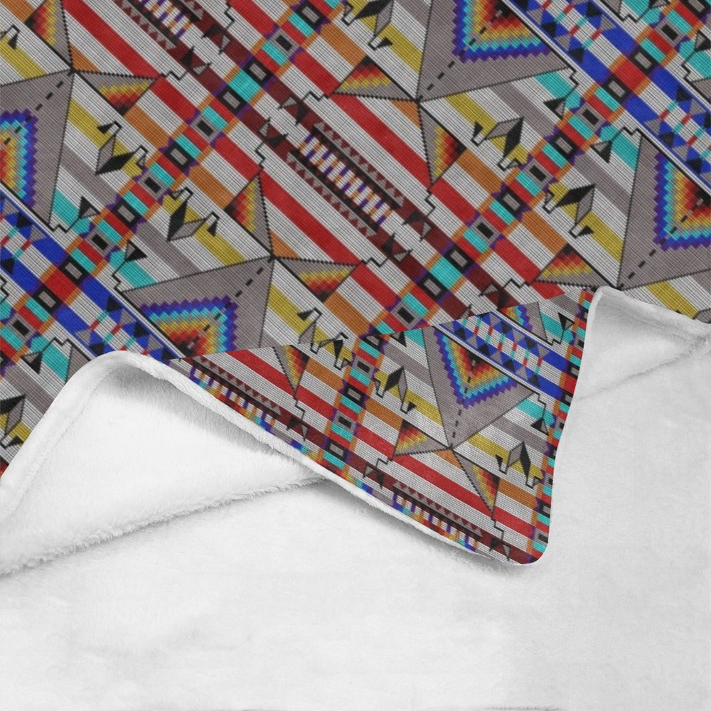 Medicine Blessing White X-Large Micro Fleece Blanket