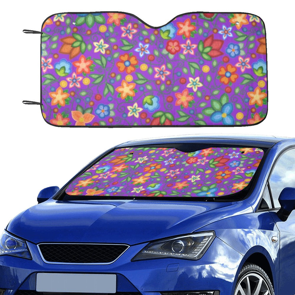 Morning Harmony Purple Car Sun Shade 55"x30"