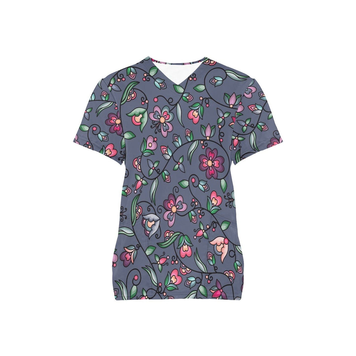 Amber Evening Garland Scrub Top