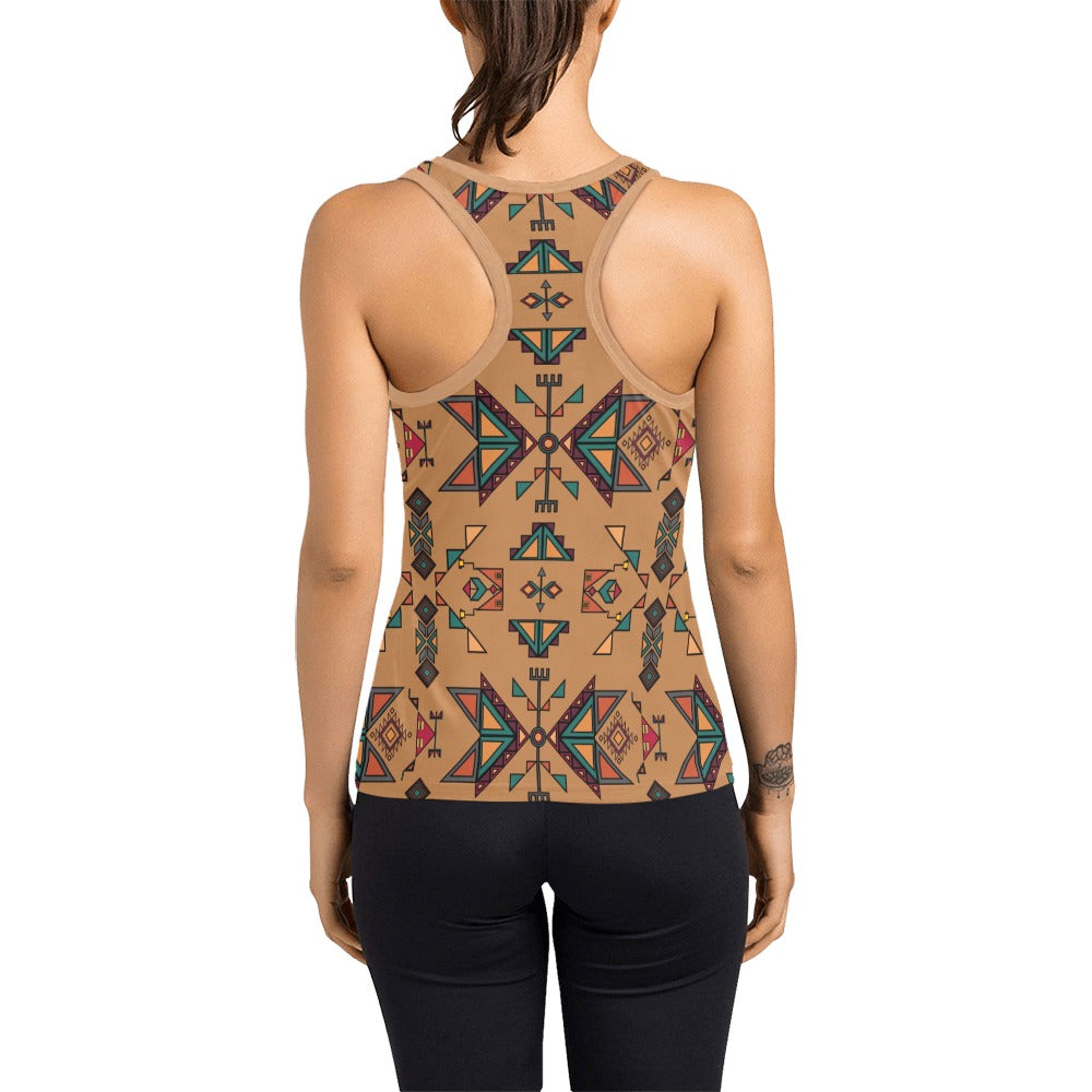 Arrow Dawn Brown Women's Racerback Tank Top