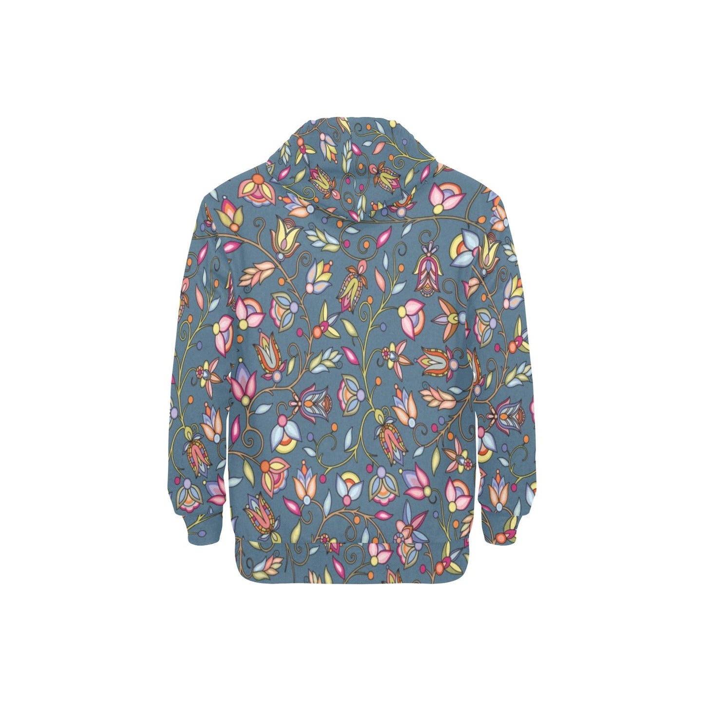 Buffalo Bloom Rainstorm Men's Long Sleeve Fleece Hoodie