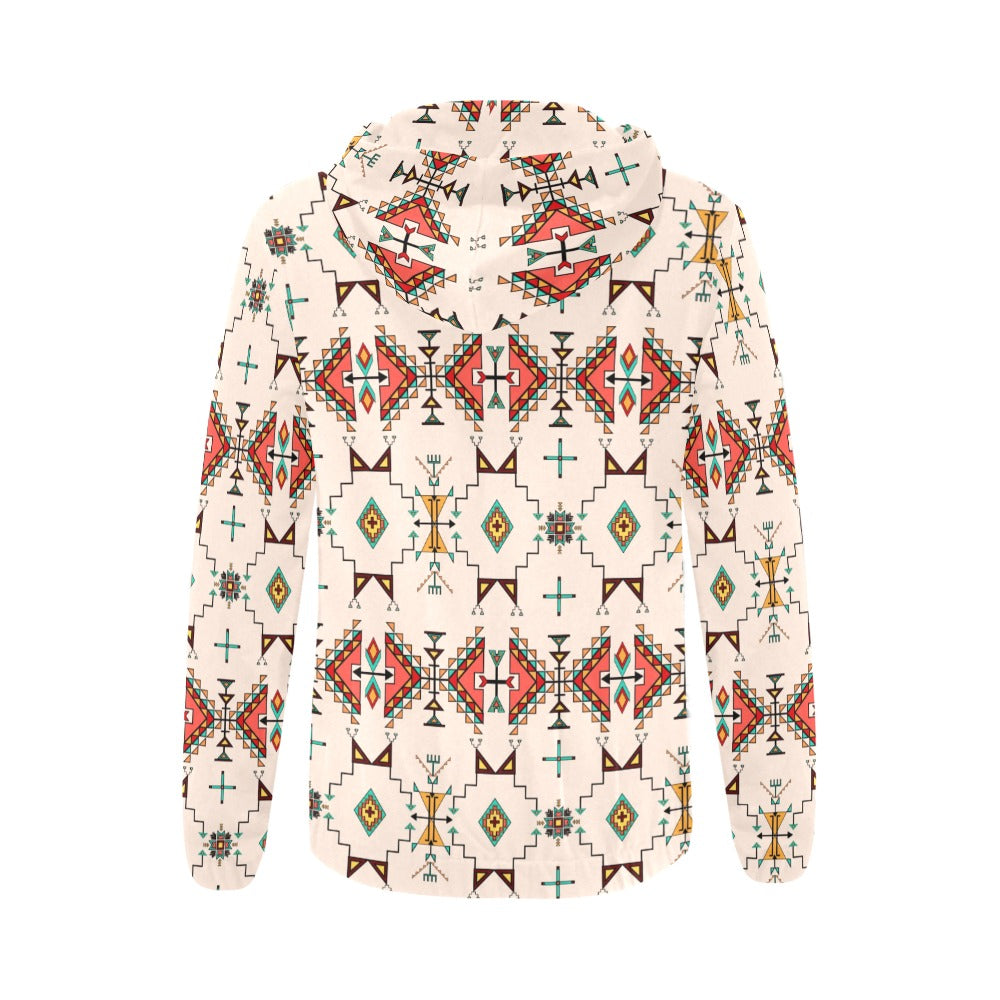 Thunder Flight Cream Full Zip Hoodie for Women