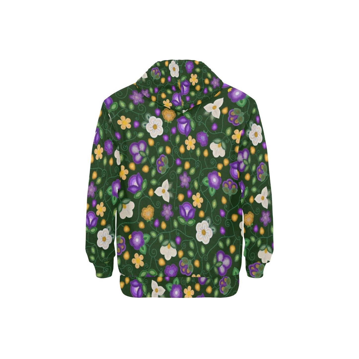 Midnight Moss Bloom Forest Fleece Hoodie