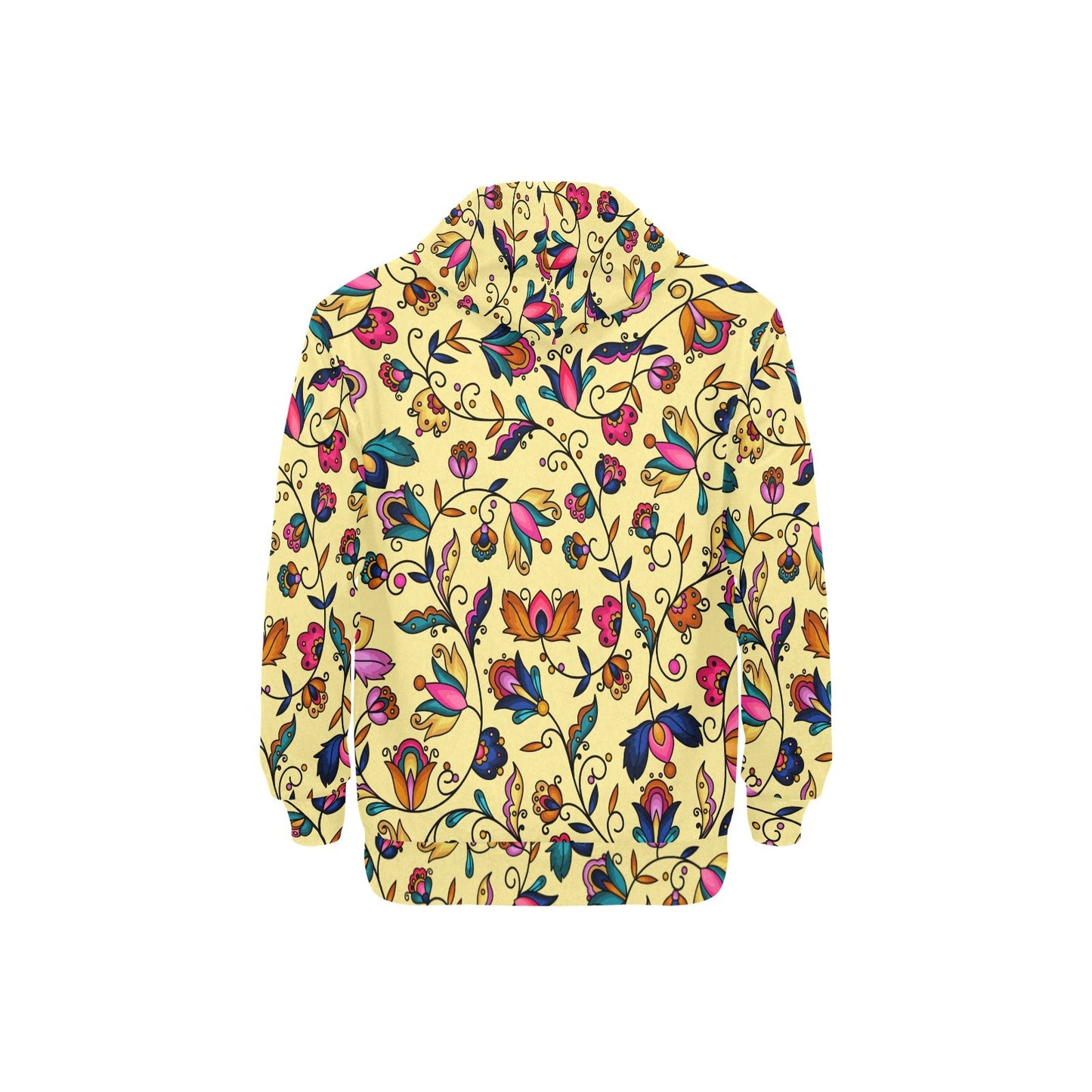 Copper Prairie Petals Yellow Men's Long Sleeve Fleece Hoodie