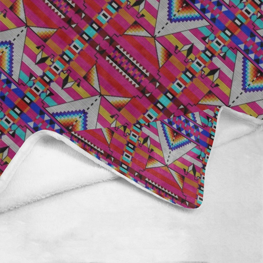 Medicine Blessing Pink X-Large Micro Fleece Blanket