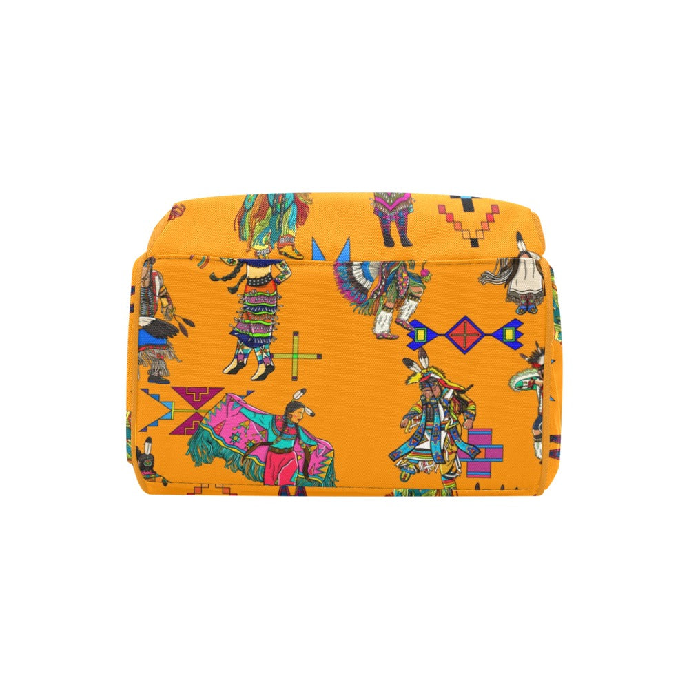 Grand Entry Dancers Orange Multi-Function Diaper Backpack