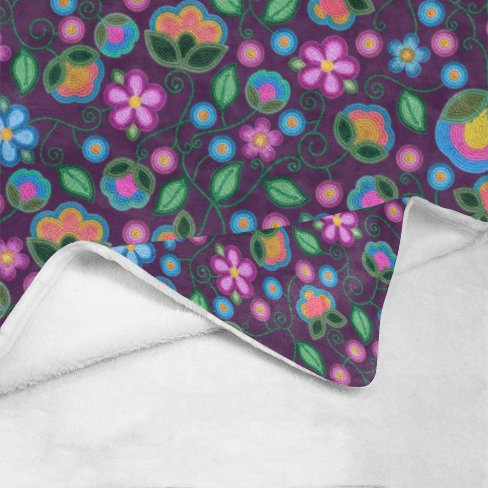 Turquoise Sunbeam Violet X-Large Micro Fleece Blanket