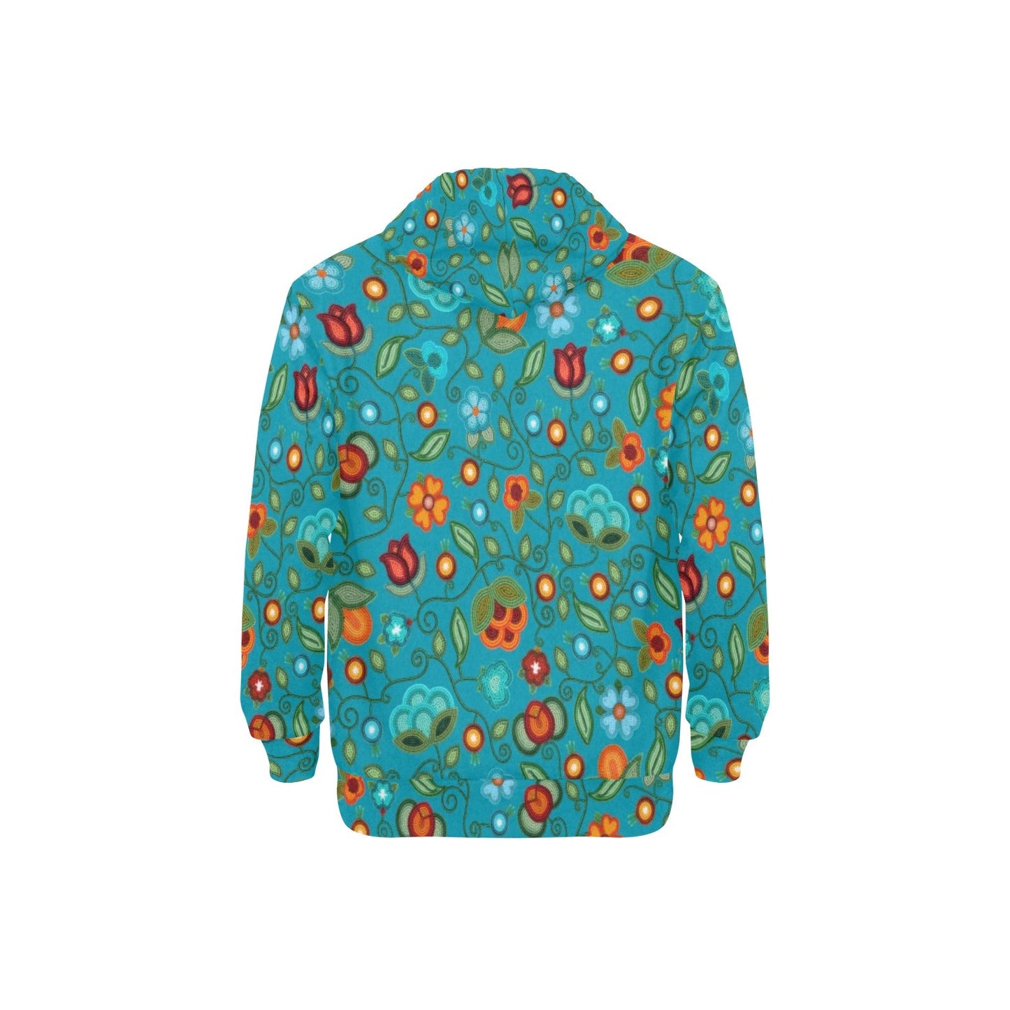 Prairie Fire Petals Ocean Fleece Hoodie