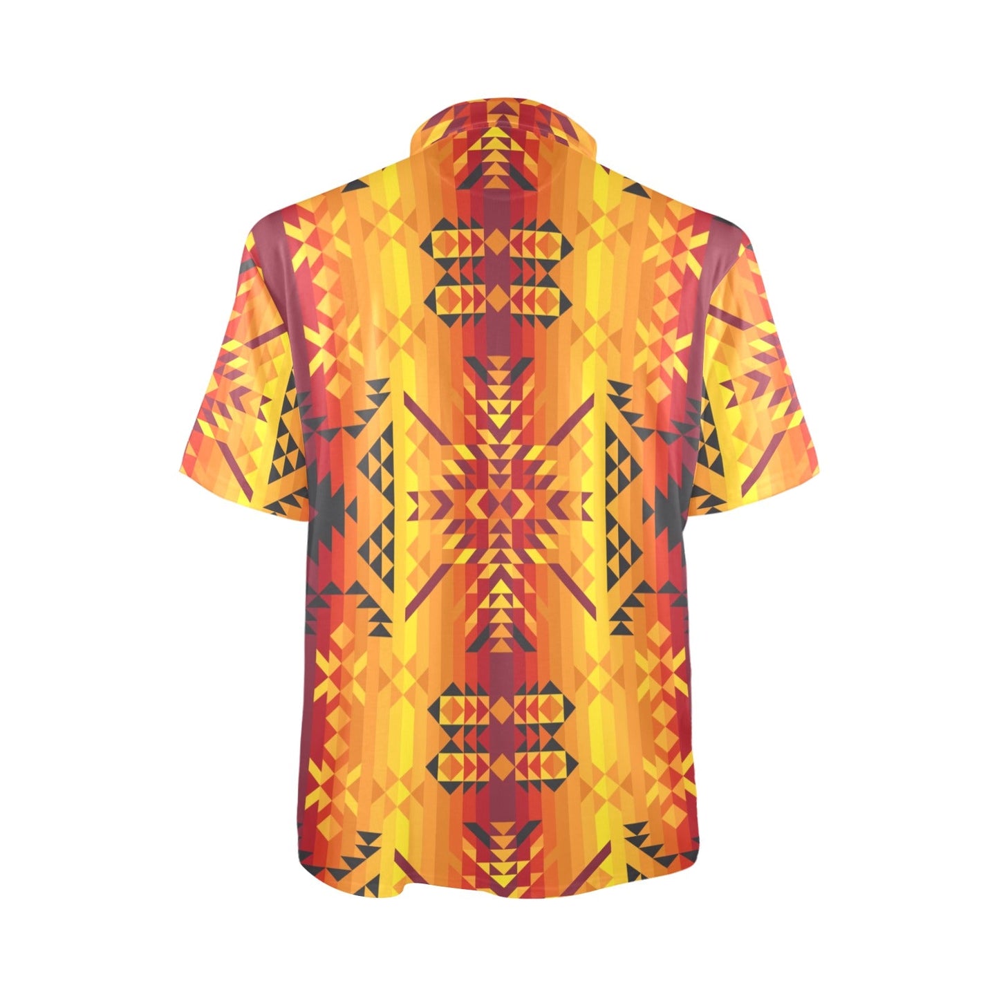 Desert Geo Yellow Red Polo Shirt