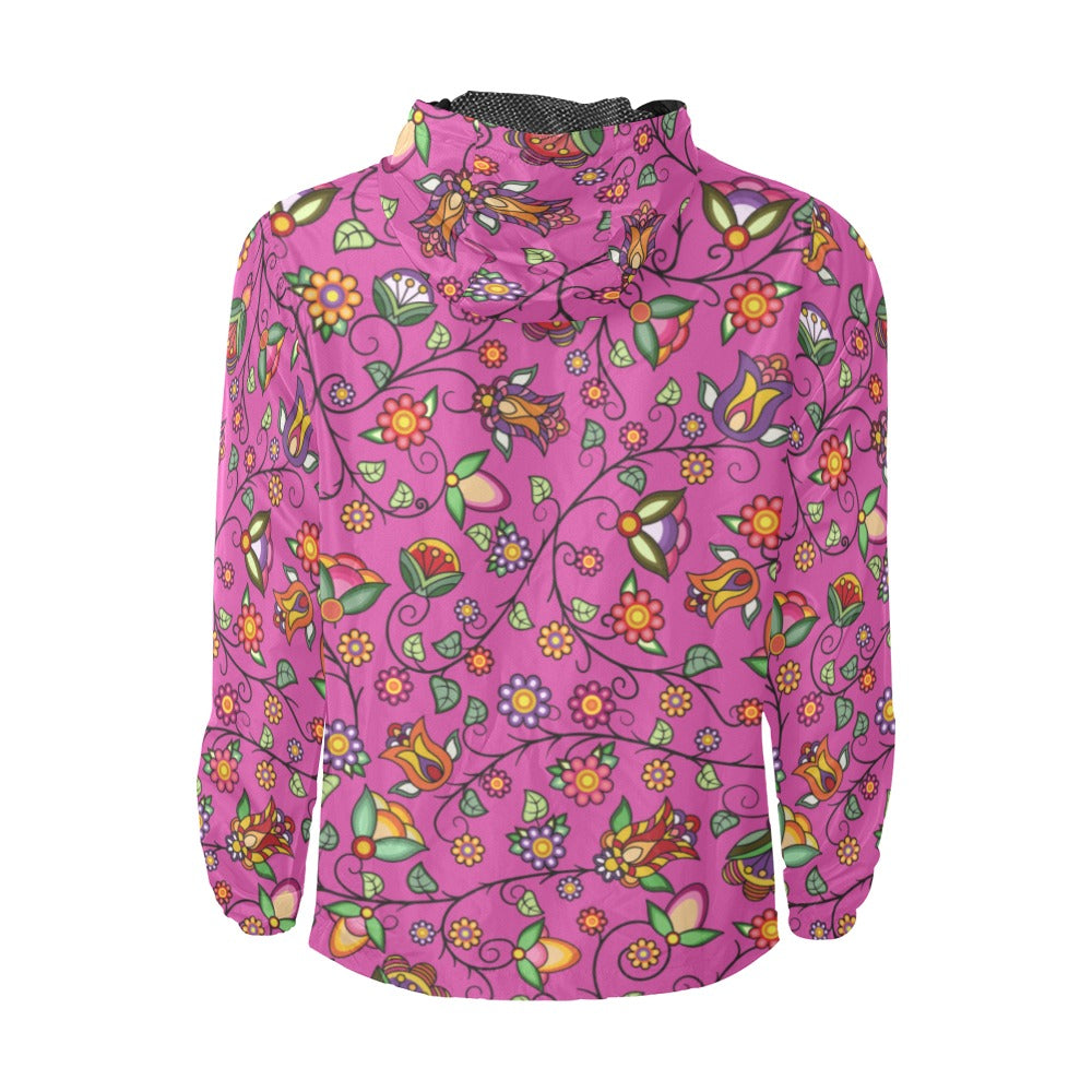 Heartbeat Petals Pink Men's Windbreaker