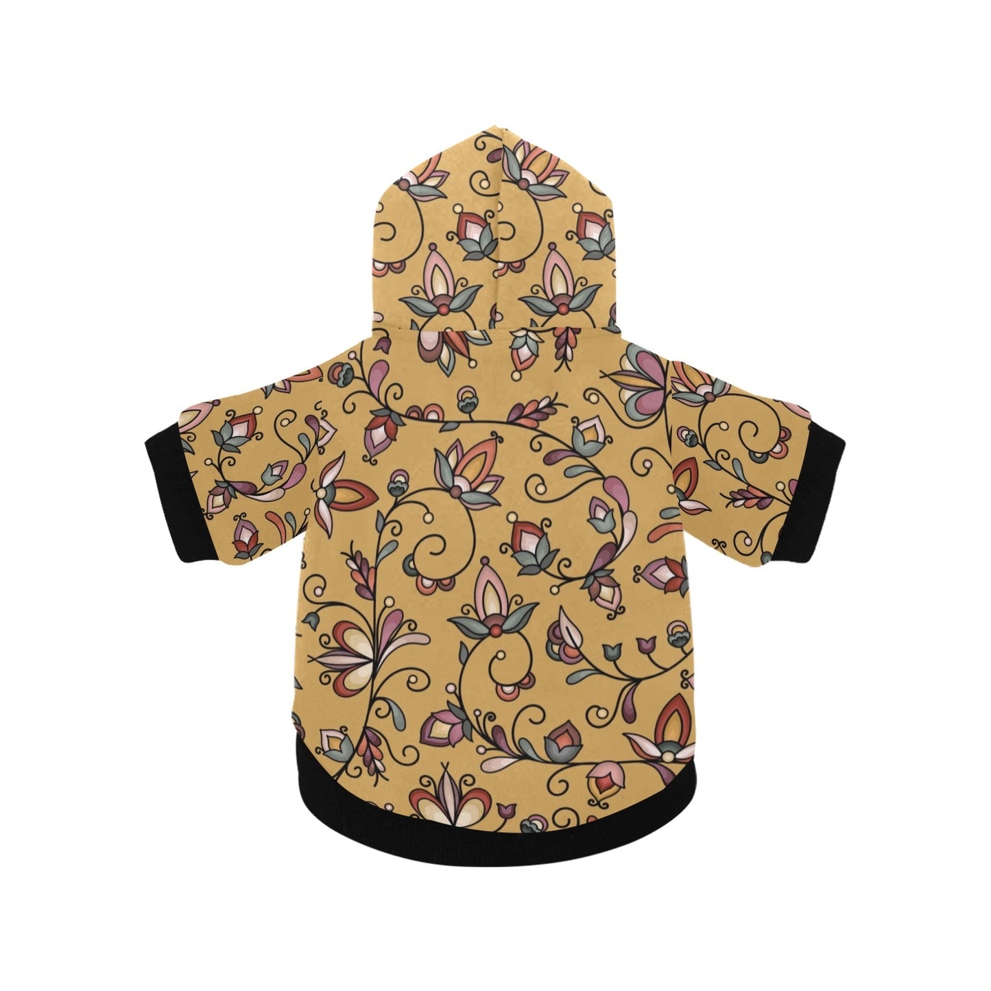 Burnt Sky Petals Gold Pet Dog Hoodie