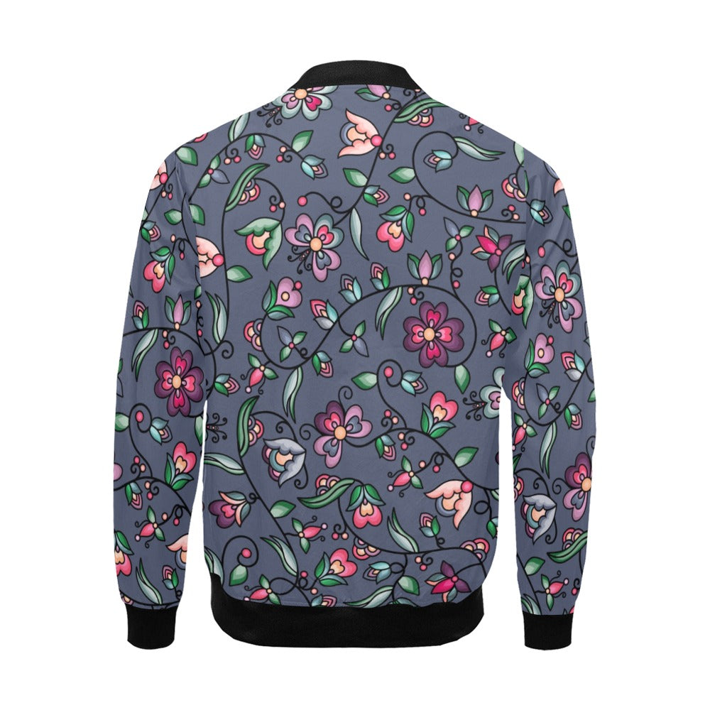 Amber Evening Garland Blue Bomber Jacket for Men