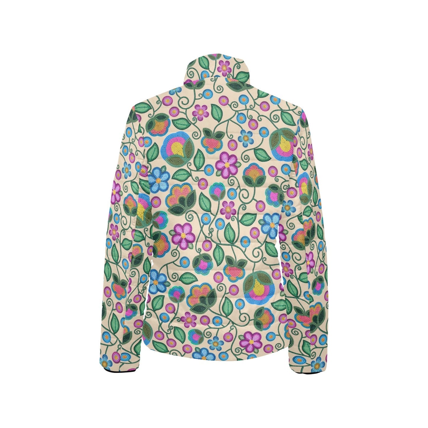 Turquoise Sunbeam Cream Stand Collar Jacket