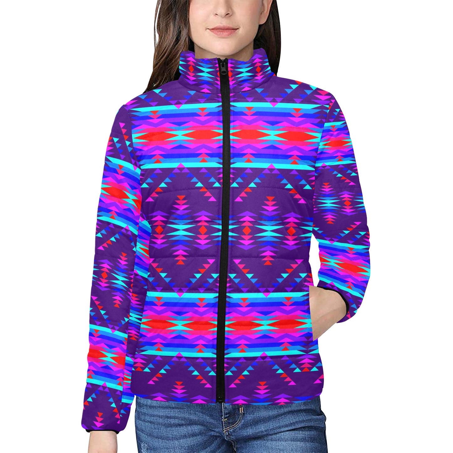 Visions of Peace Stand Collar Jacket