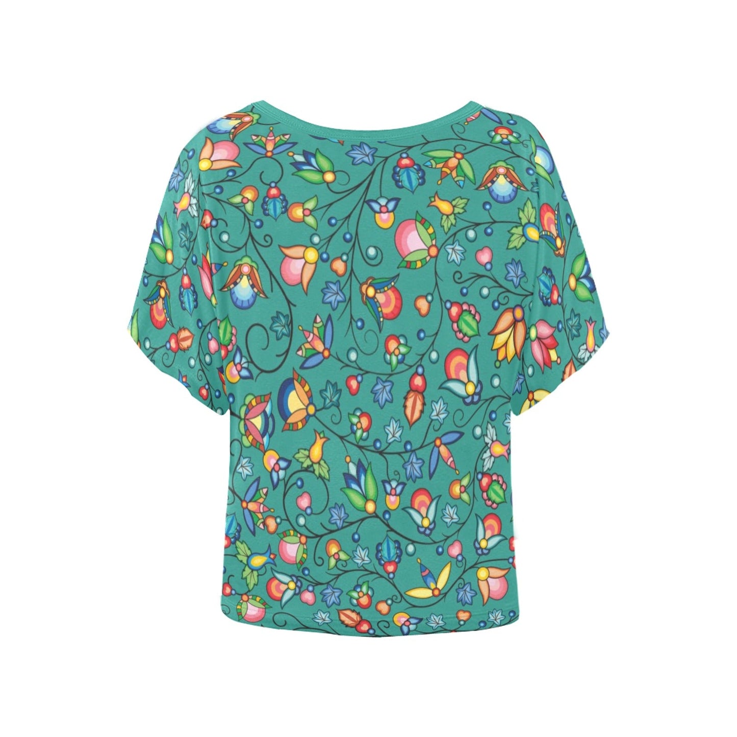 Prairie Plains Spirit Afternoon Sky Women's Batwing-Sleeved Blouse T shirt