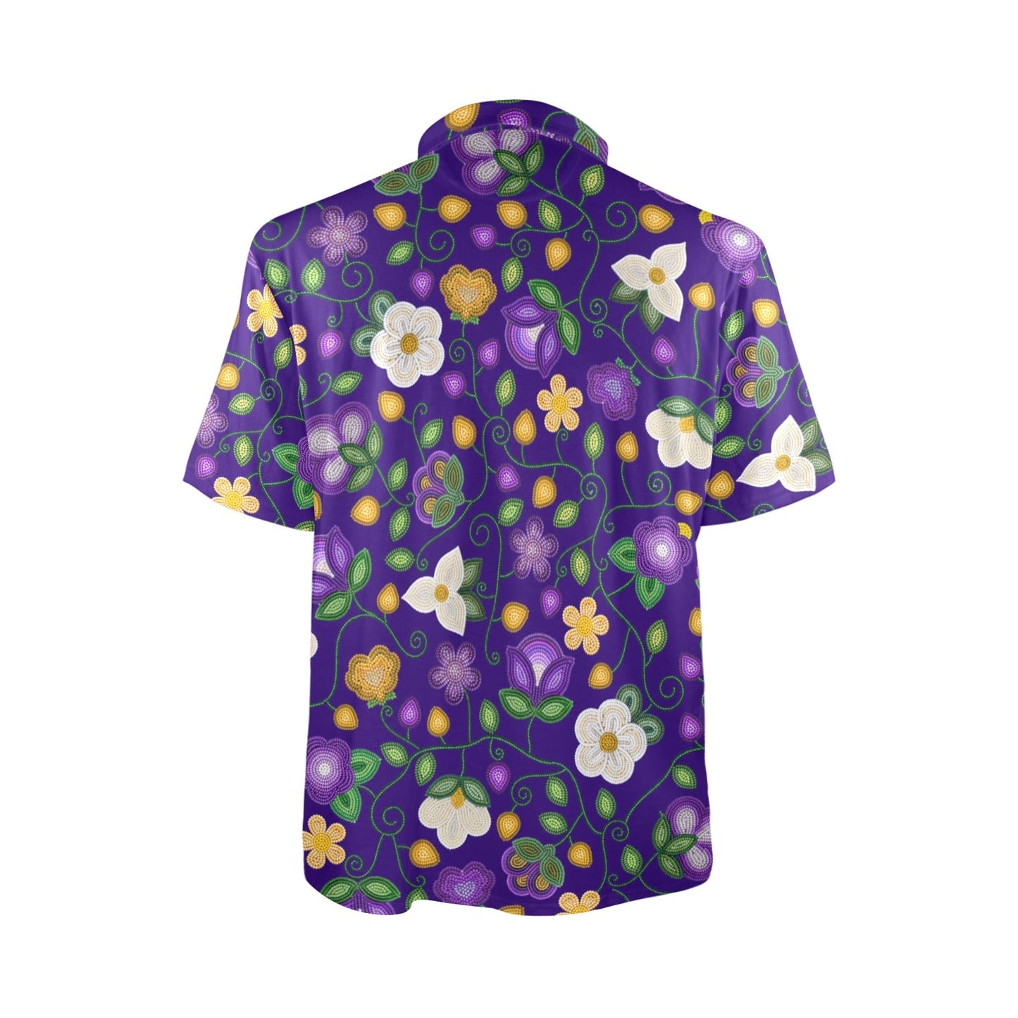 Midnight Moss Bloom Aubergine Polo Shirt
