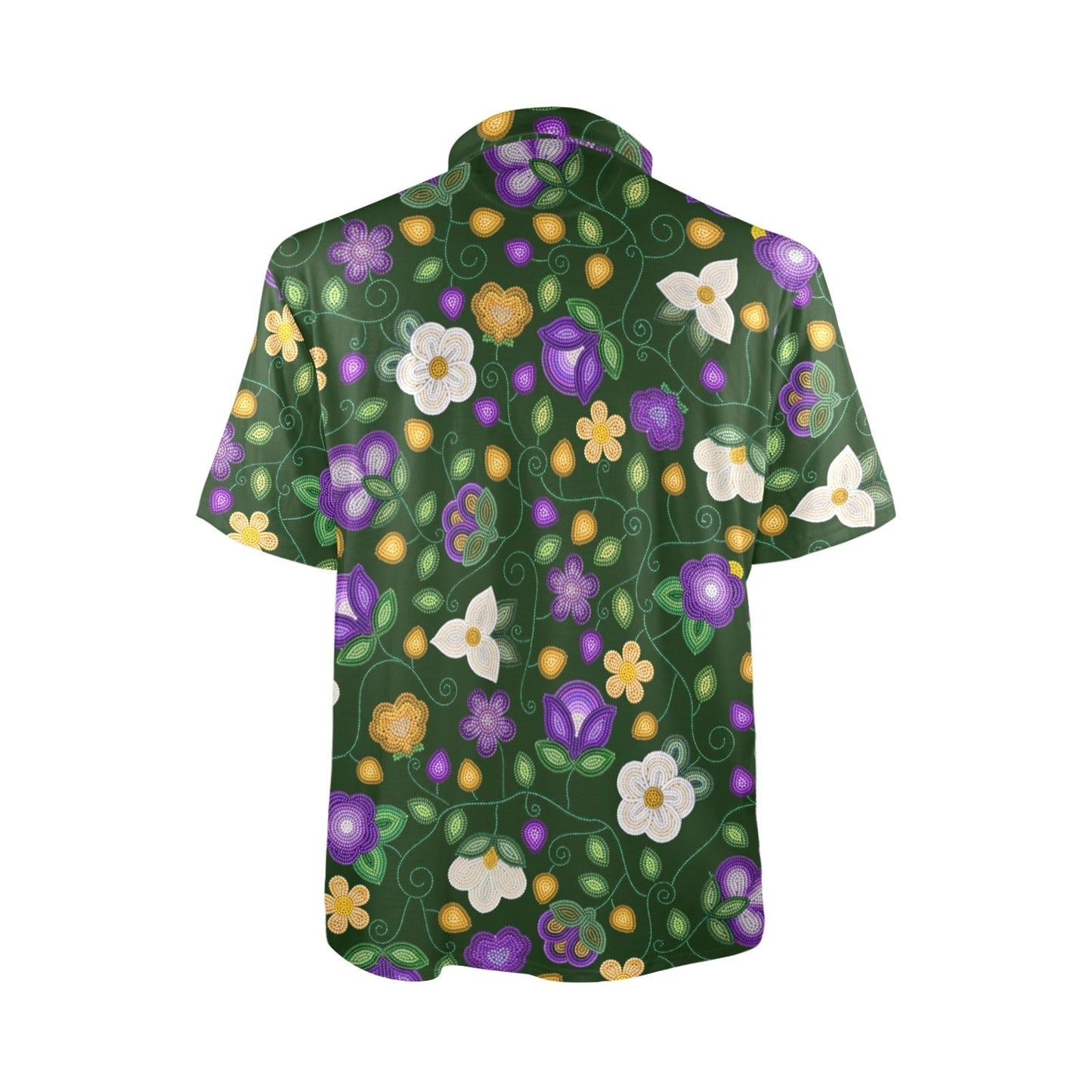 Midnight Moss Bloom Forest Polo Shirt