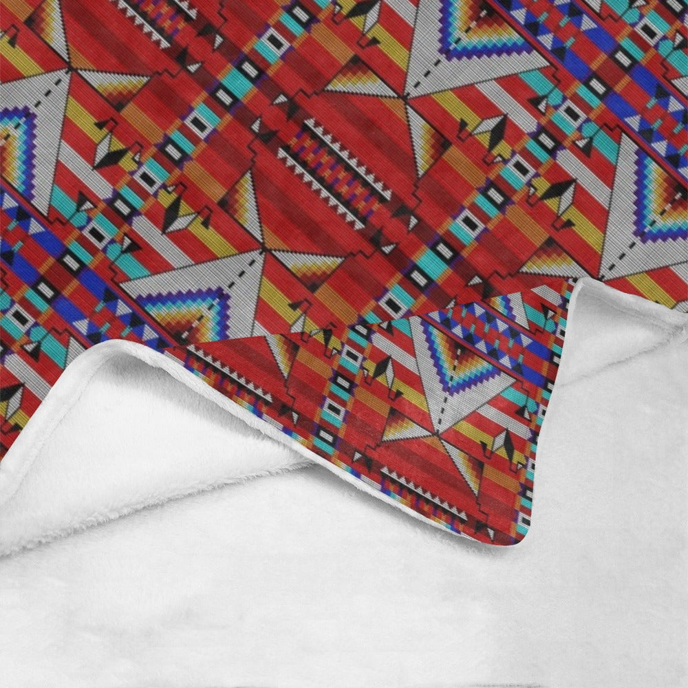 Medicine Blessing Red X-Large Micro Fleece Blanket