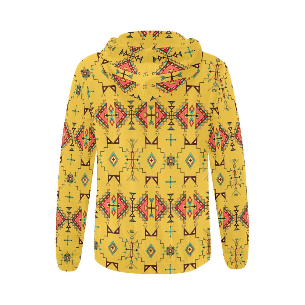 Thunder Flight Yellow Full Zip Hoodie for Women