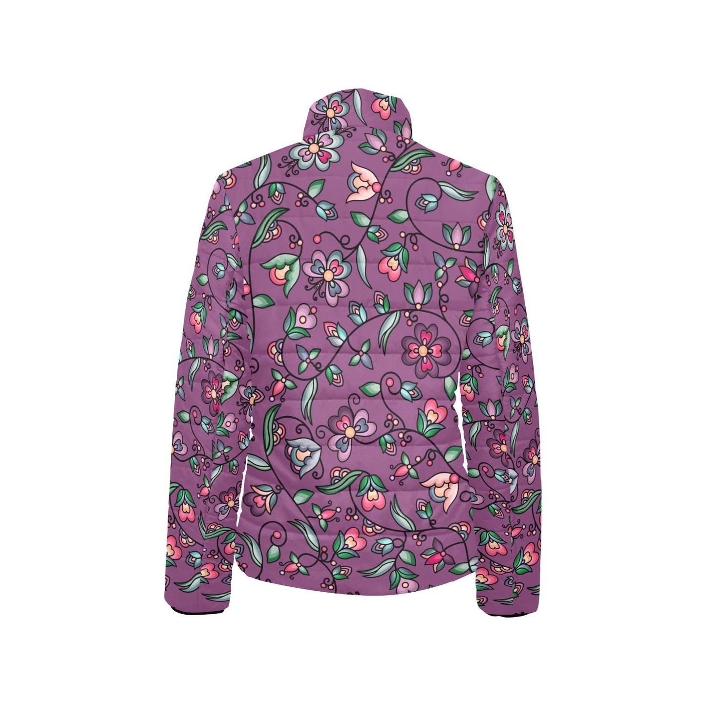 Amber Evening Garland Purple Women's Stand Collar Padded Jacket