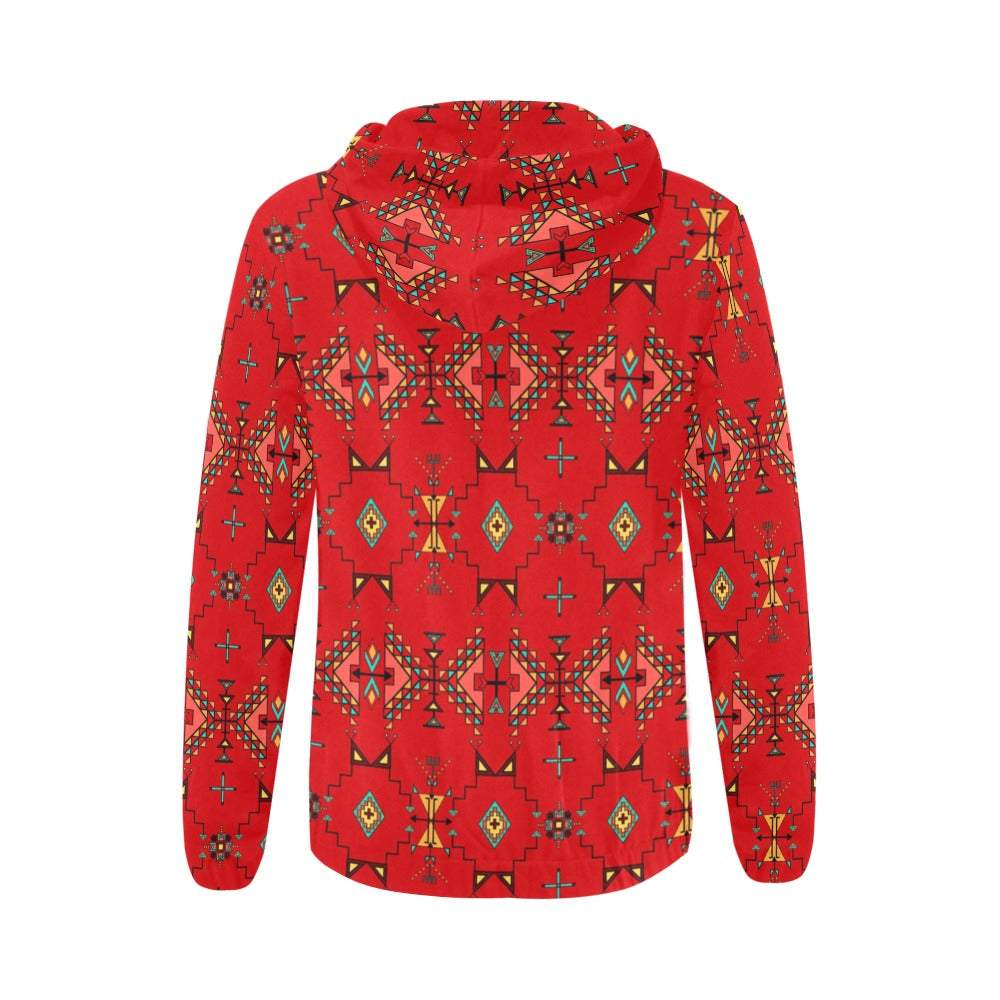 Thunder Flight Red Full Zip Hoodie for Women