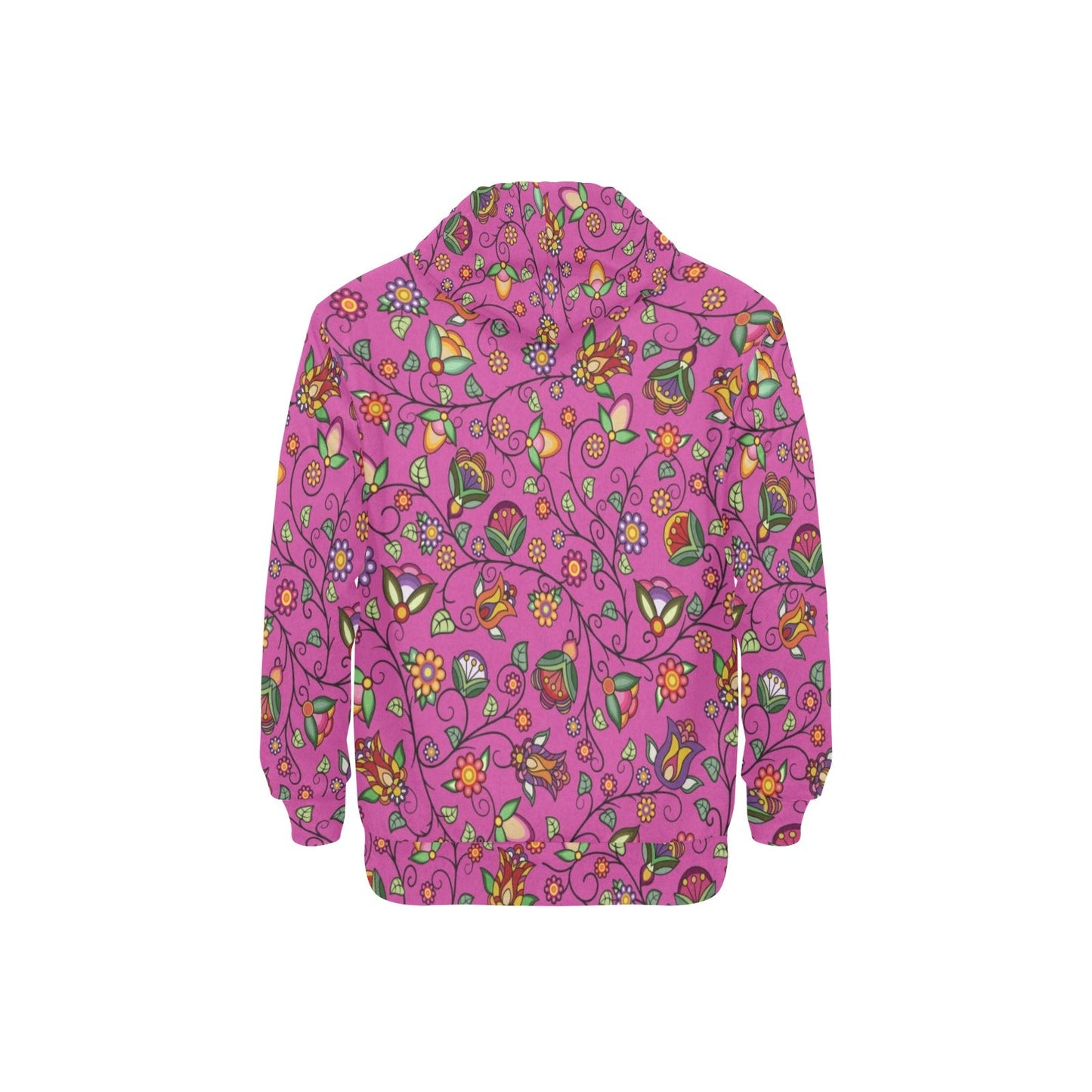 Heartbeat Petals Pink Men's Long Sleeve Fleece Hoodie