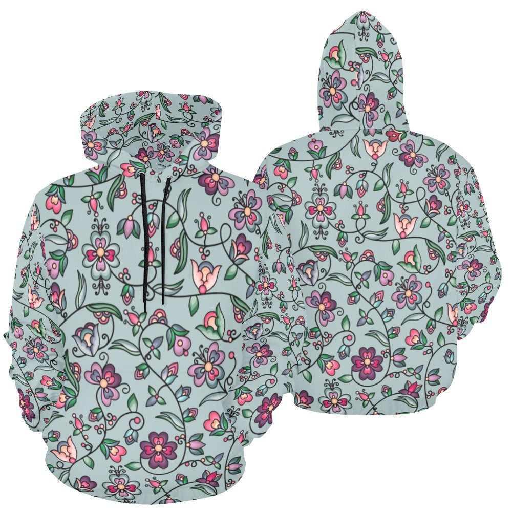Amber Evening Garland Turquoise Hoodie for Men