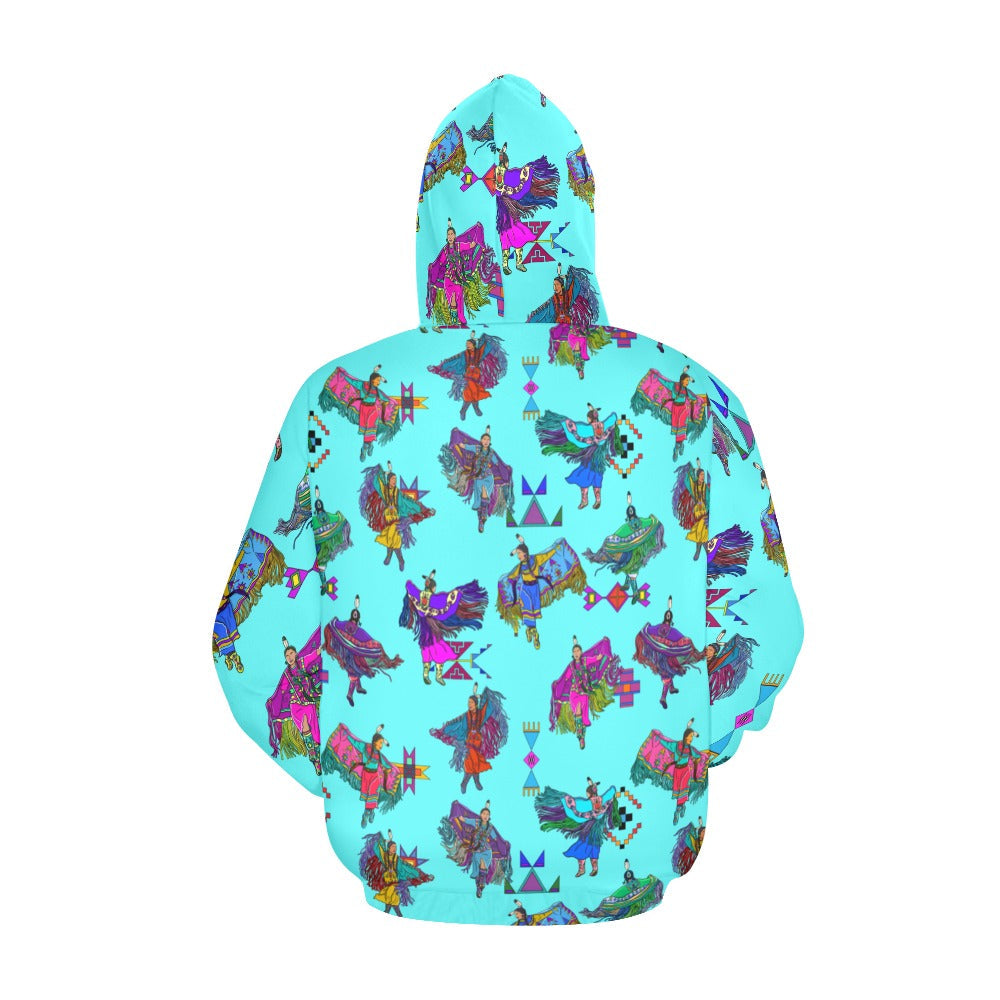 Women's Fancy Dancers Turquoise Hoodie for Men