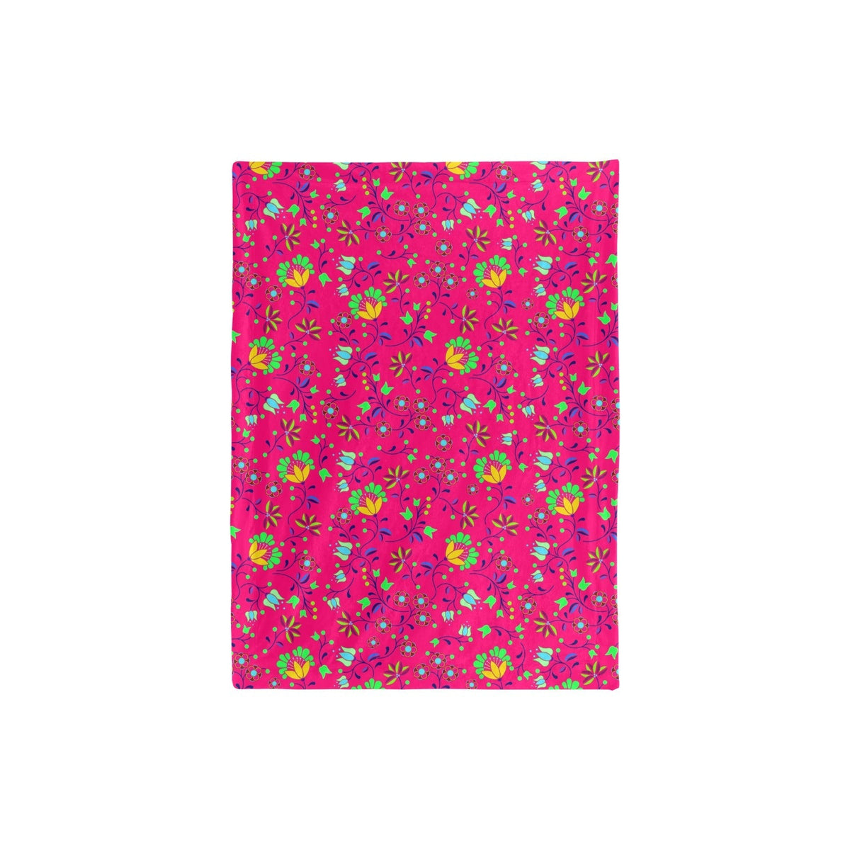 Fleur Indigine Rouge Small Baby Blanket by 49 Dzine (image 3)