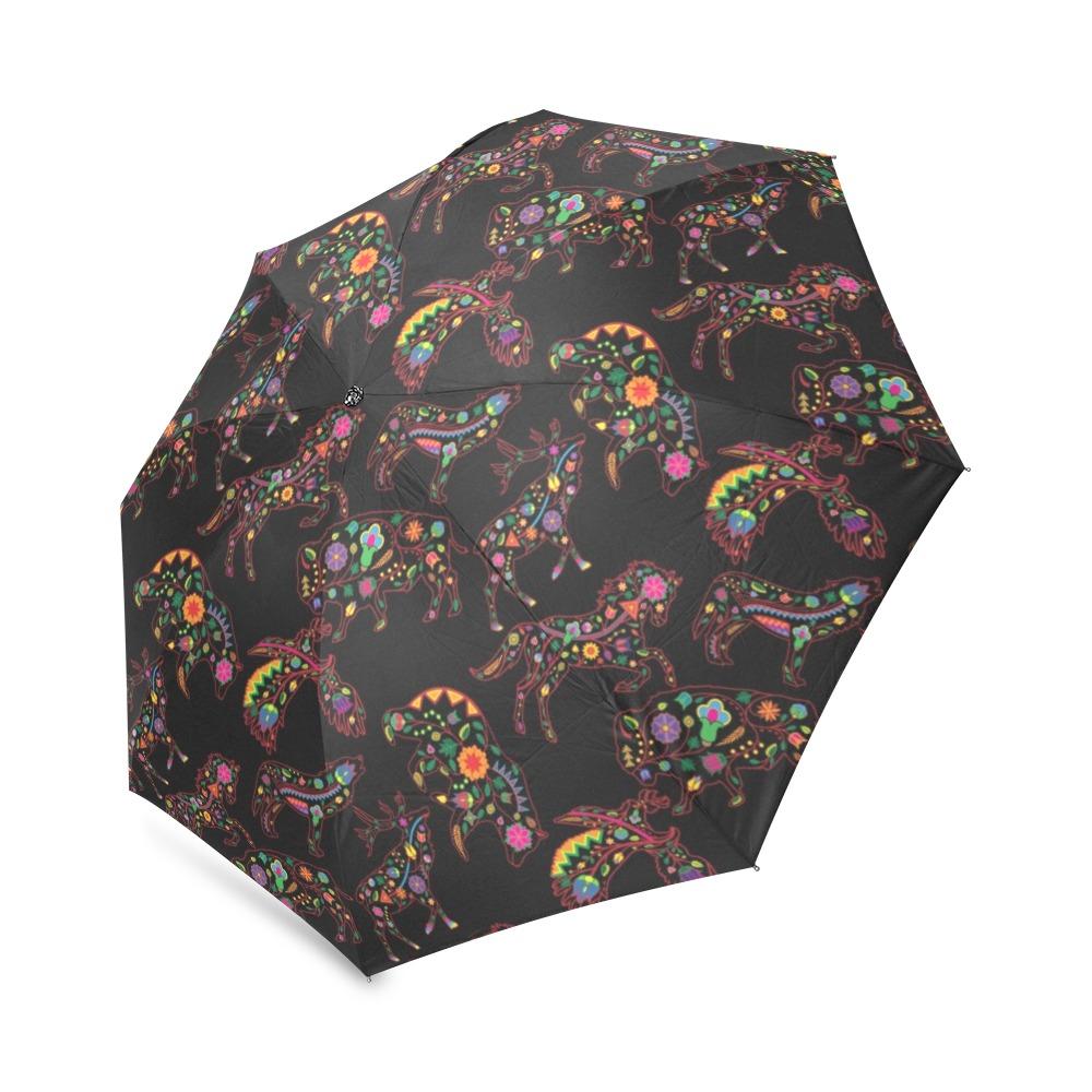 Neon Floral Animal Foldable Umbrella