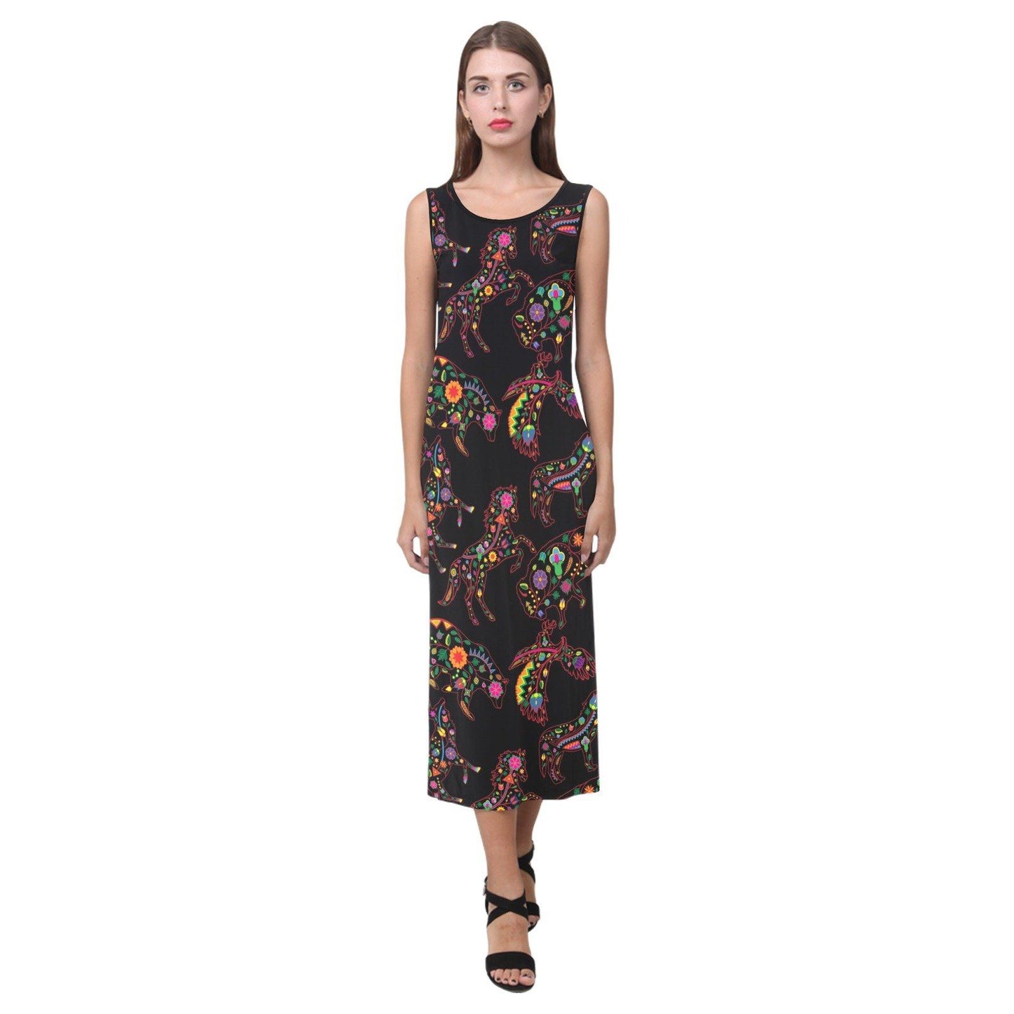Neon Floral Phaedra Dress