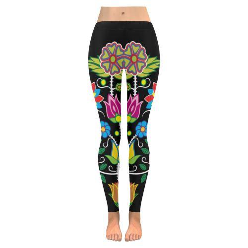 Floral Beadwork New All-Over Women's Leggings