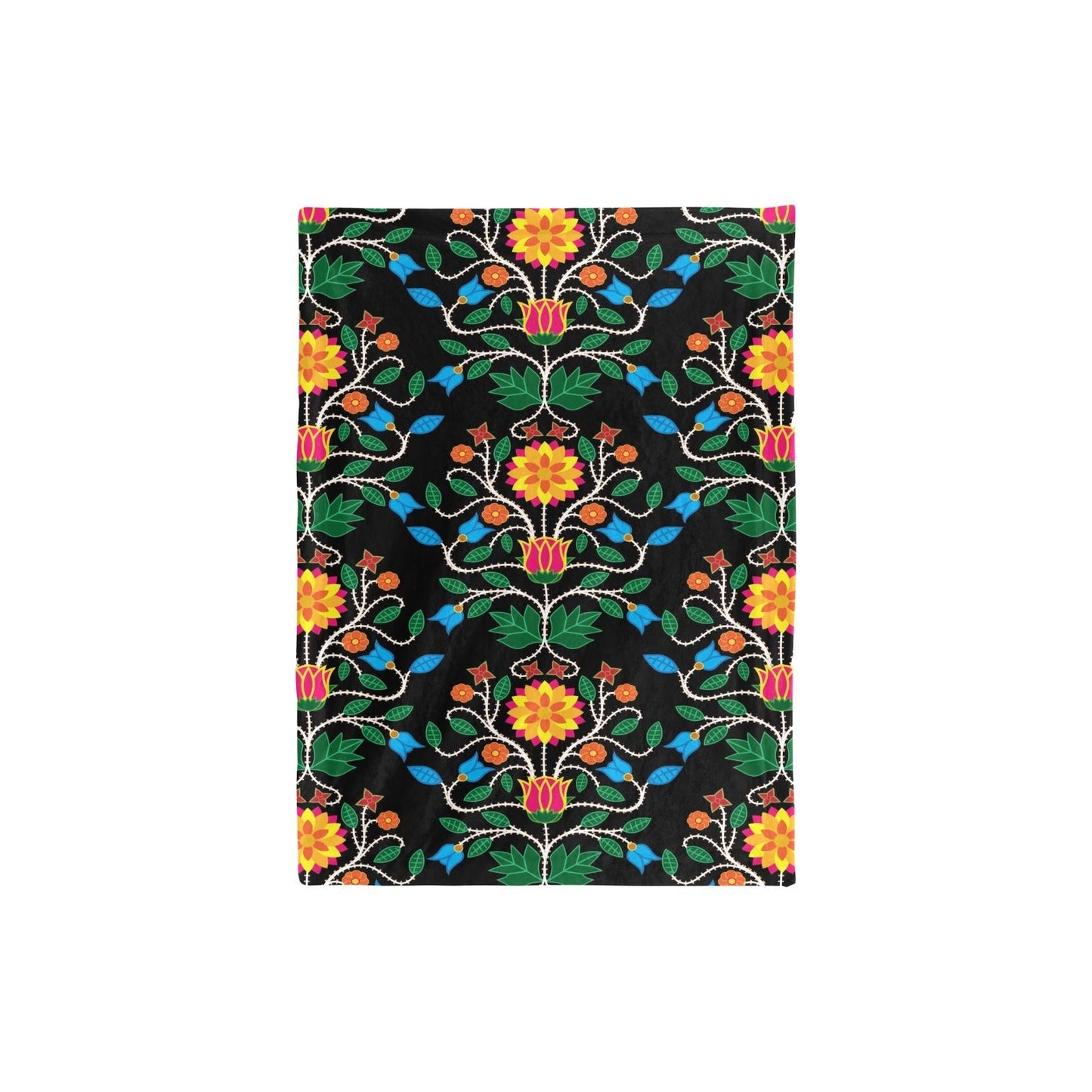 Floral Beadwork Small Baby Blanket
