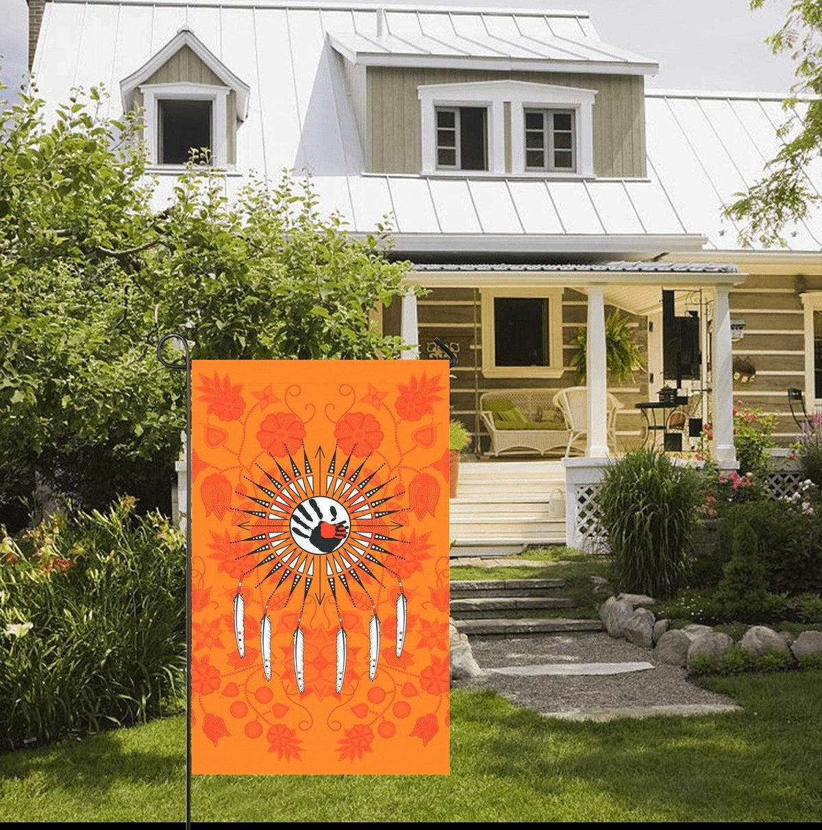 Floral Beadwork Garden Flag 36''x60''
