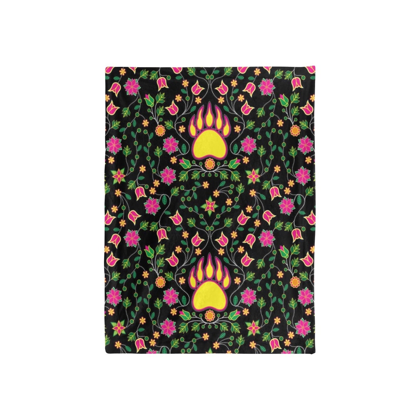 Floral Bearpaw Pink and Yellow Baby Blanket 40"x50" Baby Blanket 40"x50" e-joyer