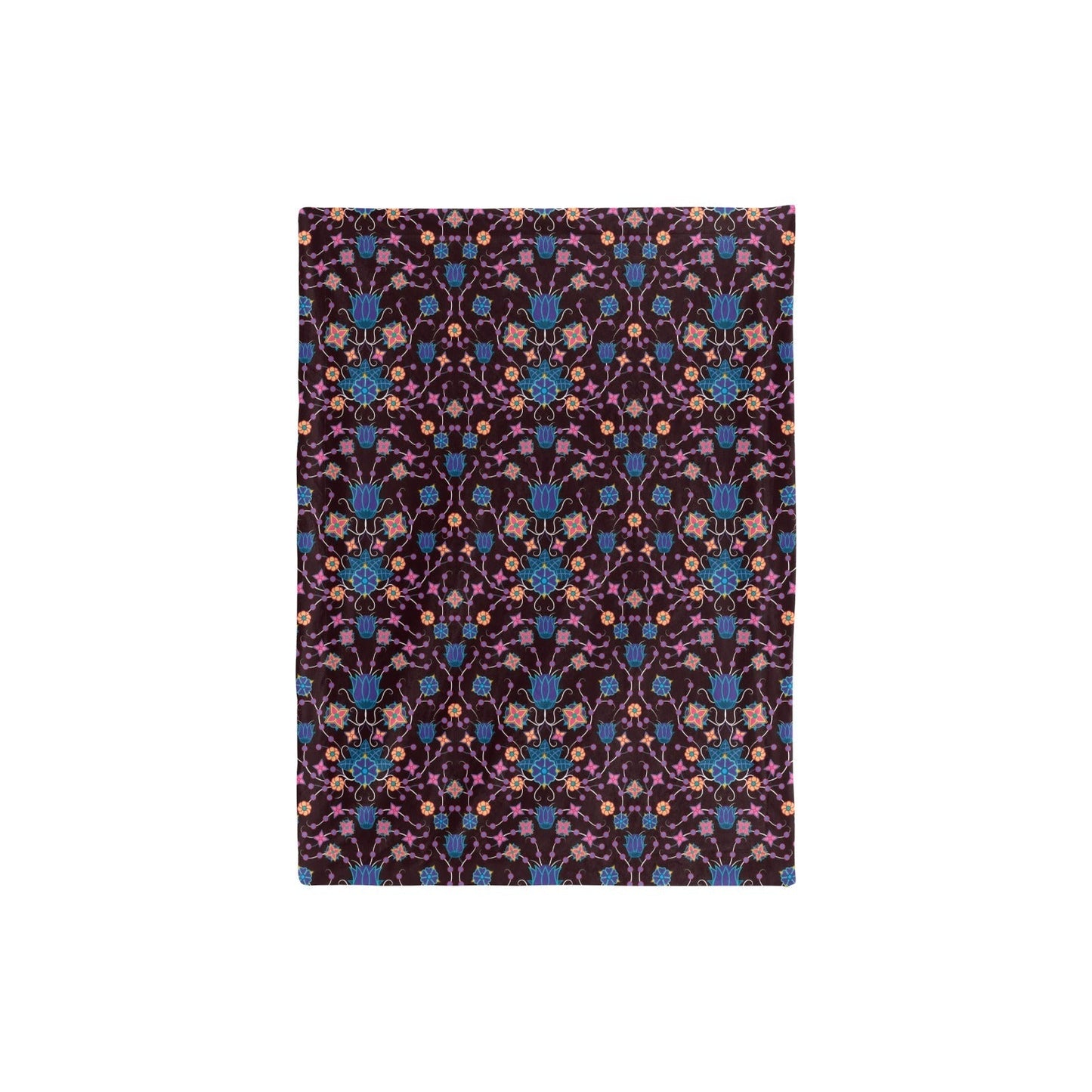 Floral Damask Purple Baby Blanket 30"x40" Baby Blanket 30"x40" e-joyer