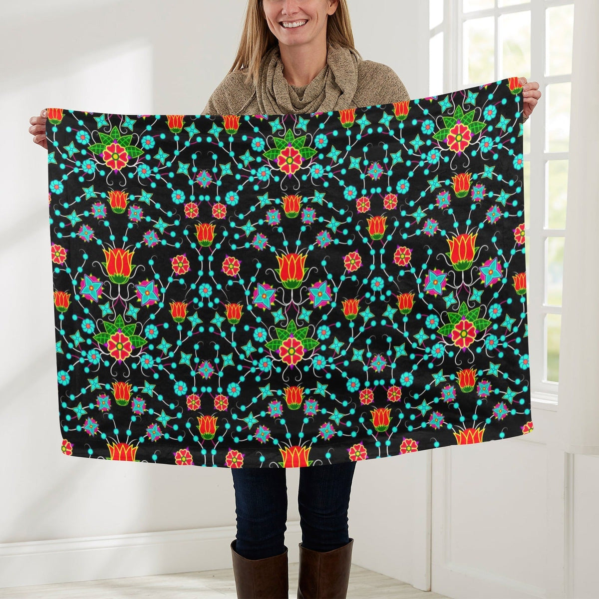 Floral Damask Upgrade Small Baby Blanket by 49 Dzine
