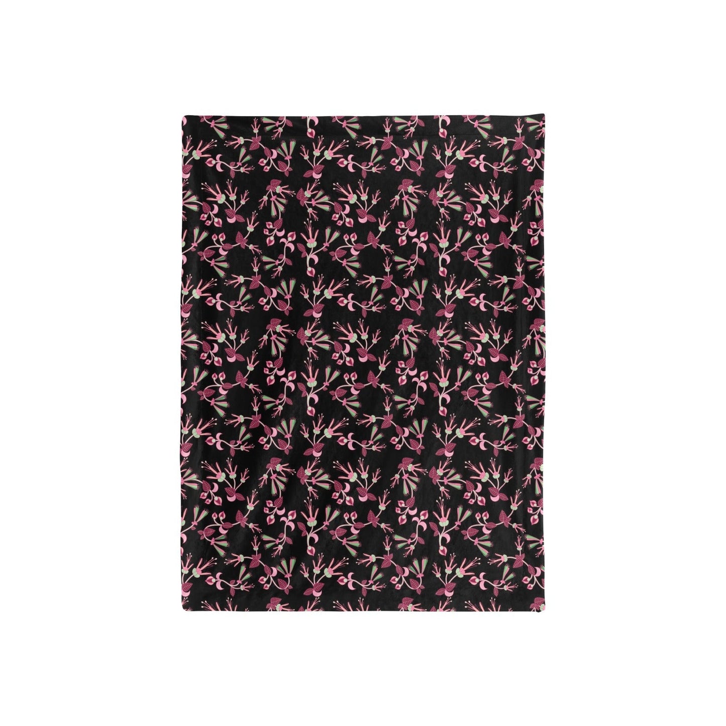 Floral Green Black Baby Blanket 40"x50" Baby Blanket 40"x50" e-joyer