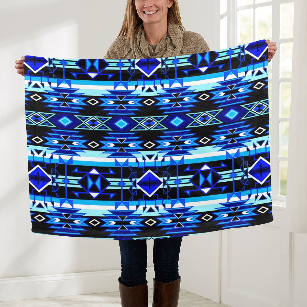 Force of Nature Winter Night Small Baby Blanket by 49 Dzine
