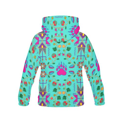 Geometric Floral Fall-Sky All Over Print Hoodie for Men (USA Size) (Model H13) All Over Print Hoodie for Men (H13) e-joyer