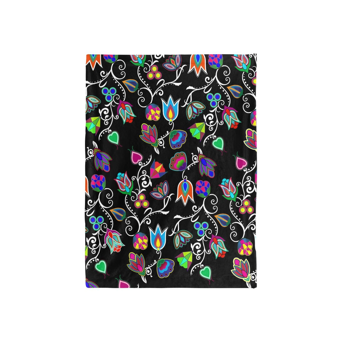 Indigenous Paisley Black Large Baby Blanket by 49 Dzine (image 3)