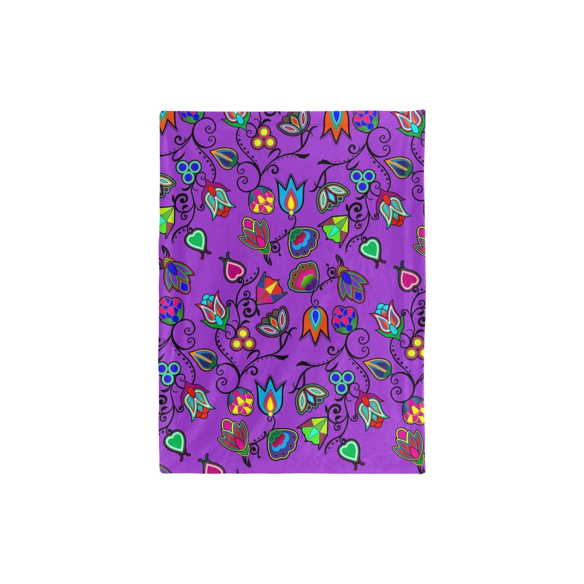 Indigenous Paisley Dark Orchid Small Baby Blanket by 49 Dzine (image 3)