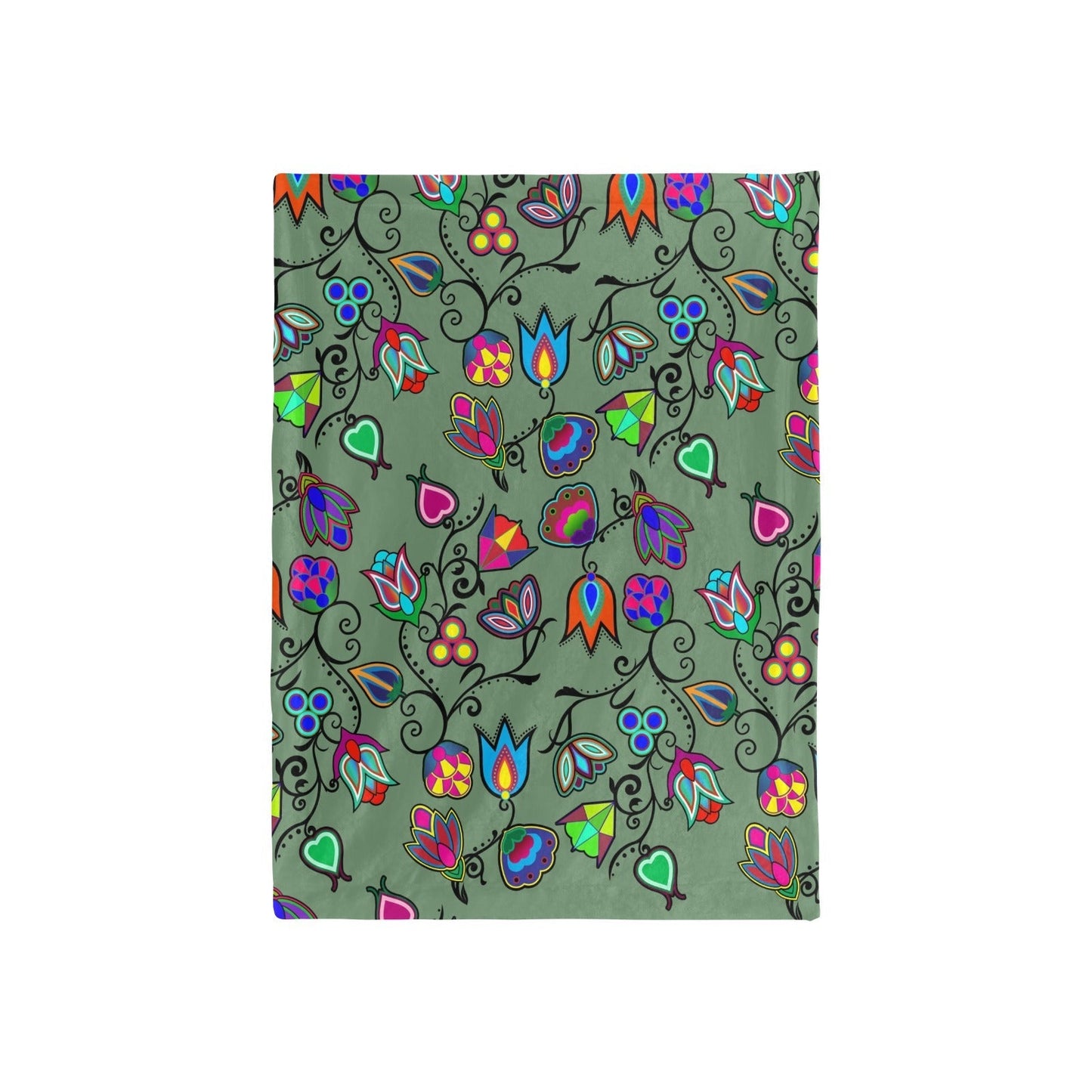 Indigenous Paisley Dark Sea Baby Blanket 40"x50" Baby Blanket 40"x50" e-joyer