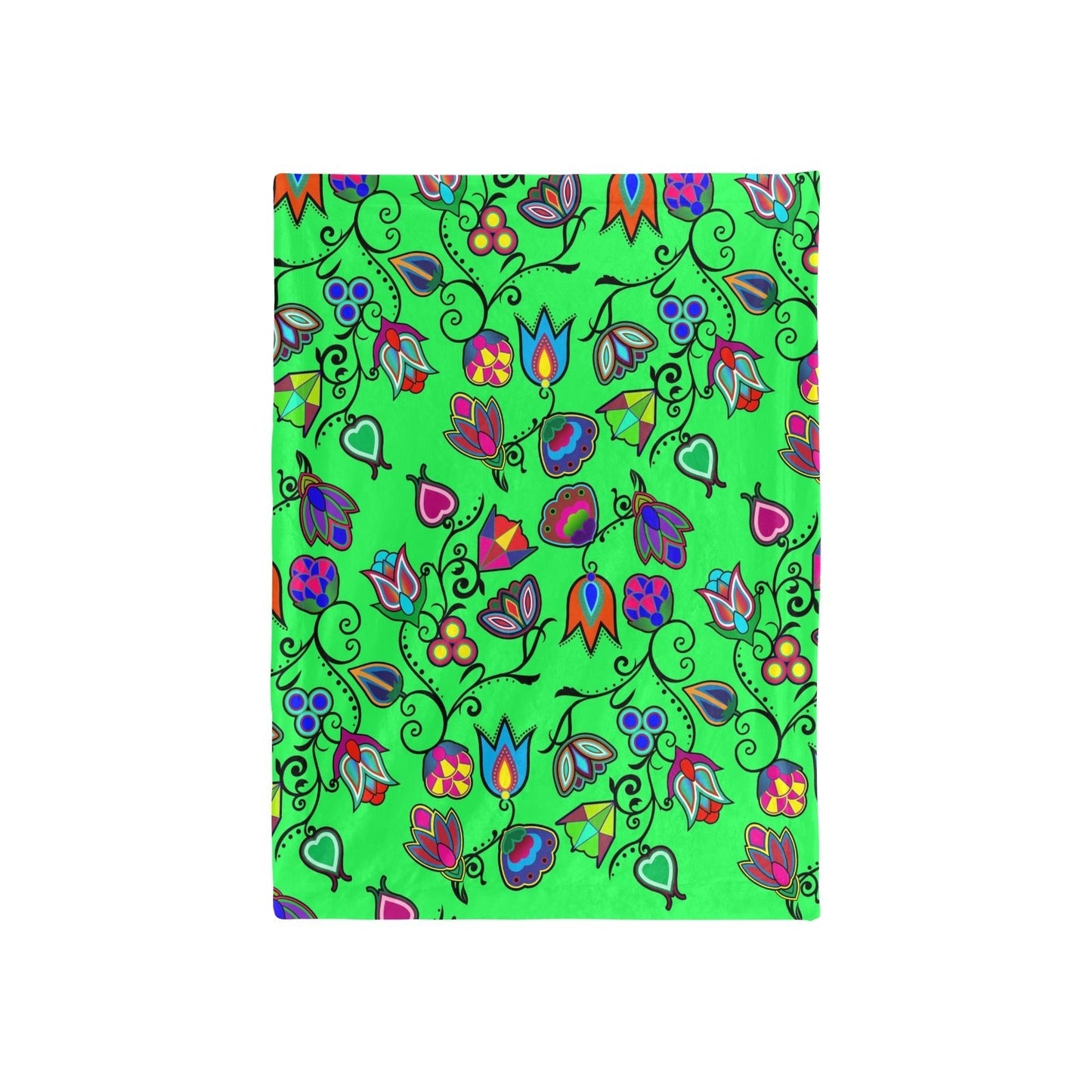 Indigenous Paisley Green Baby Blanket 40"x50" Baby Blanket 40"x50" e-joyer